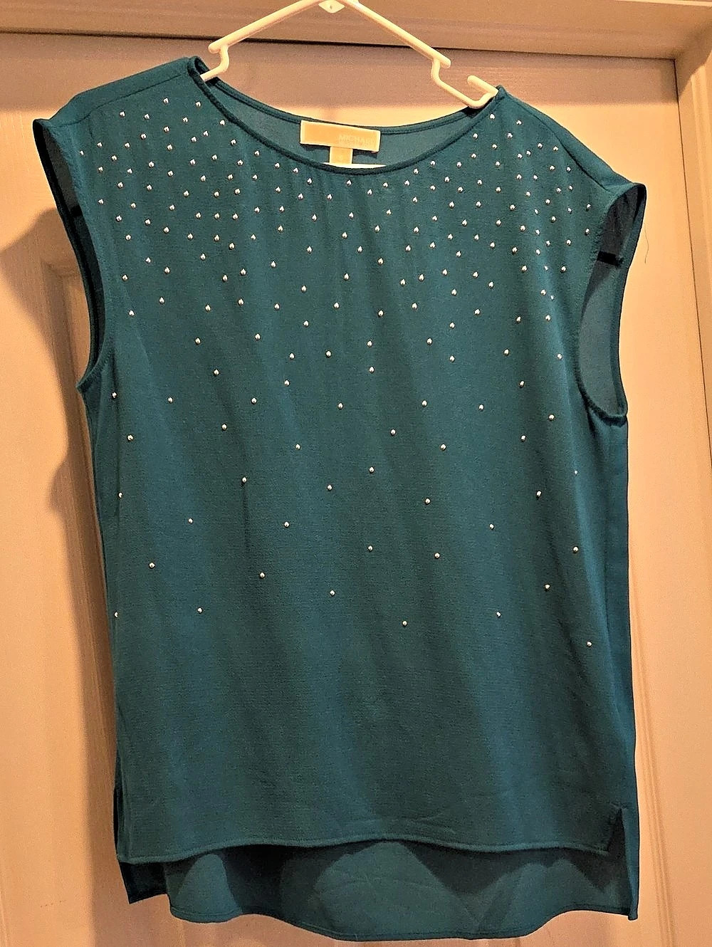 Michael Kors Studded Teal Tank Top